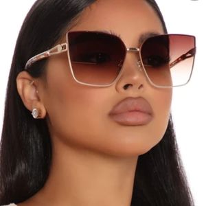 Oversized Sunglasses gold/brown